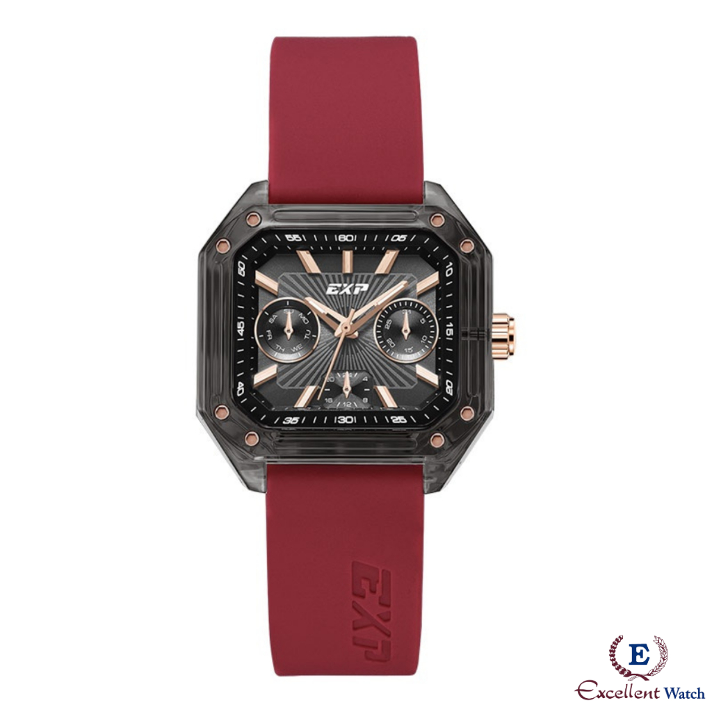 Excellent Jam Tangan Wanita Expedition E 6840 Red