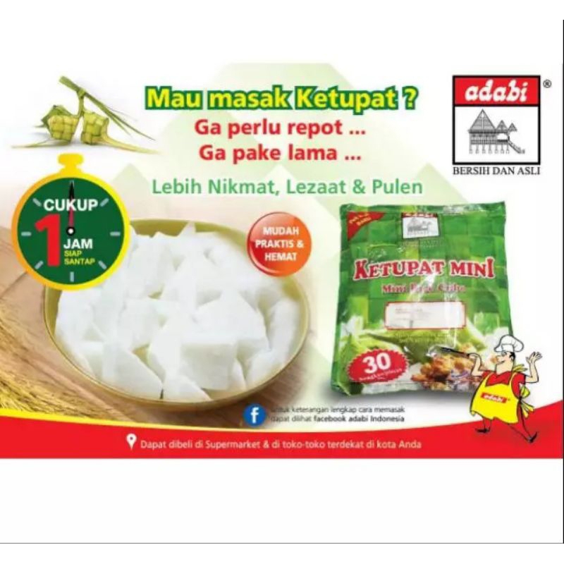 

Adabi Ketupat Mini isi 30 pcs ketupat praktis