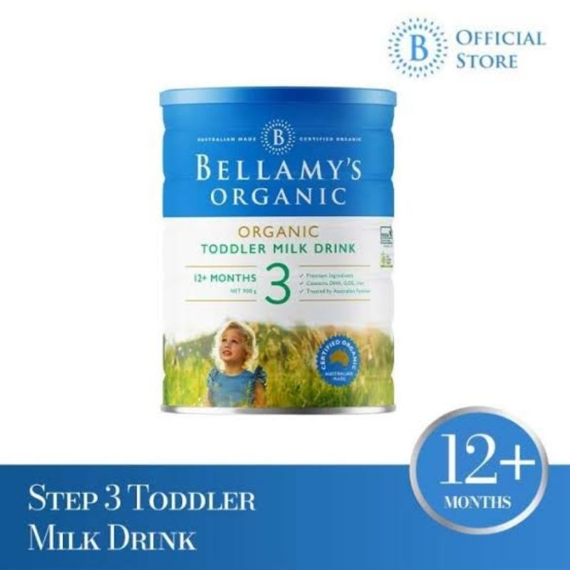 Bellamy's Organic Susu Formula Step 3 900 Gram Tin Can (untuk 1-3 Tahun)