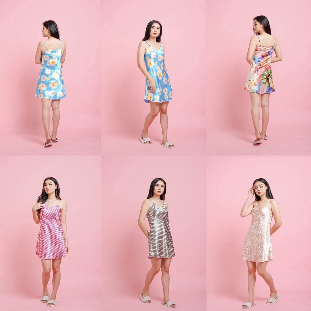 Chekout.. Baju Tidur Import Satin Murah Daster Sexy Santai Import Murah COD