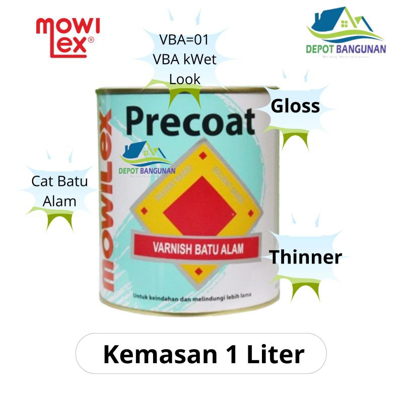 Cat Pelapis Batu Alam Mowilex Cat Batu Alam Mowilex VB=01 Wet Look 1 Liter