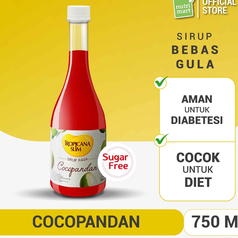 

VMCC7659 STAR Tropicana Slim Sirup Cocopandan 750ml - Syrup Bebas Gula