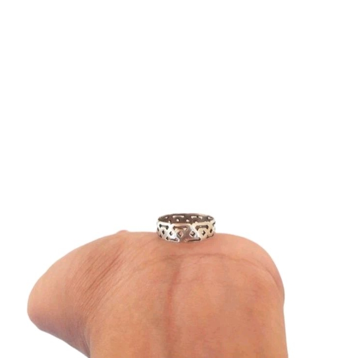 Ring Cincin Silver Perak Bali Asli 925 Polos Wajik Segiempat Pria Wanita Elegant