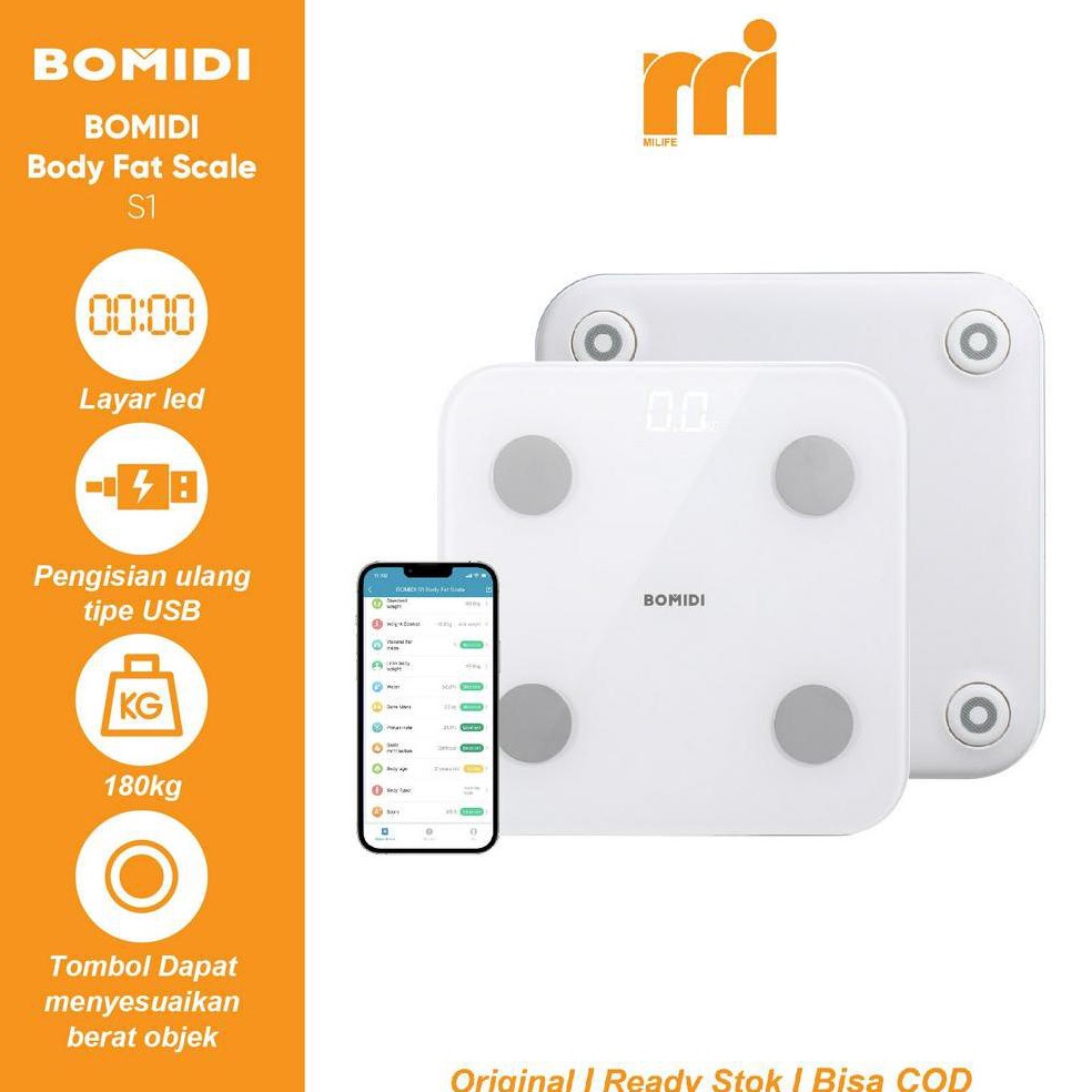 PALING DICARI Bomidi Timbangan Badan XIAOMI Mi Smart Scale 2 Digital Body Fat Scale 2 Timbangan Pint