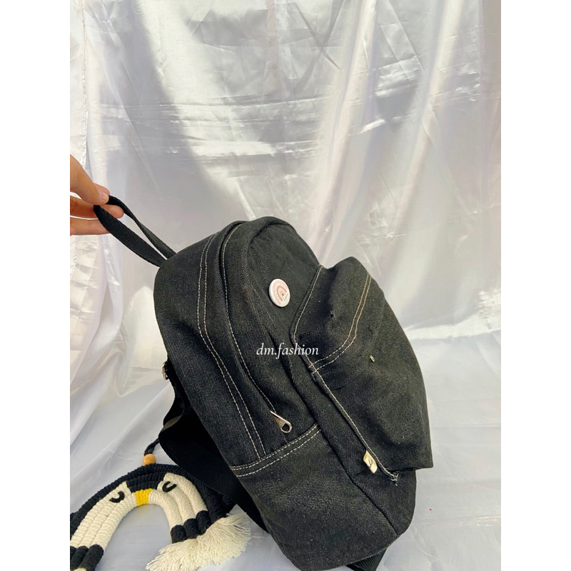 Ransel mini Denim jeans / mini backpack travel bag