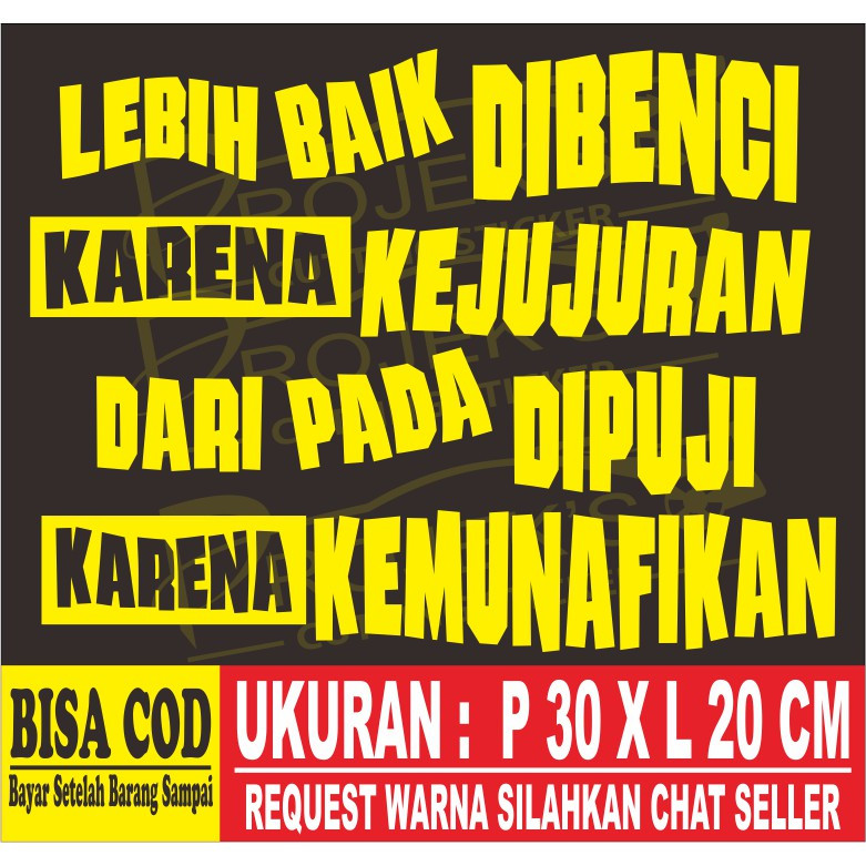 Cutting sticker mobil stiker tulisan keren stiker variasi kaca mobil