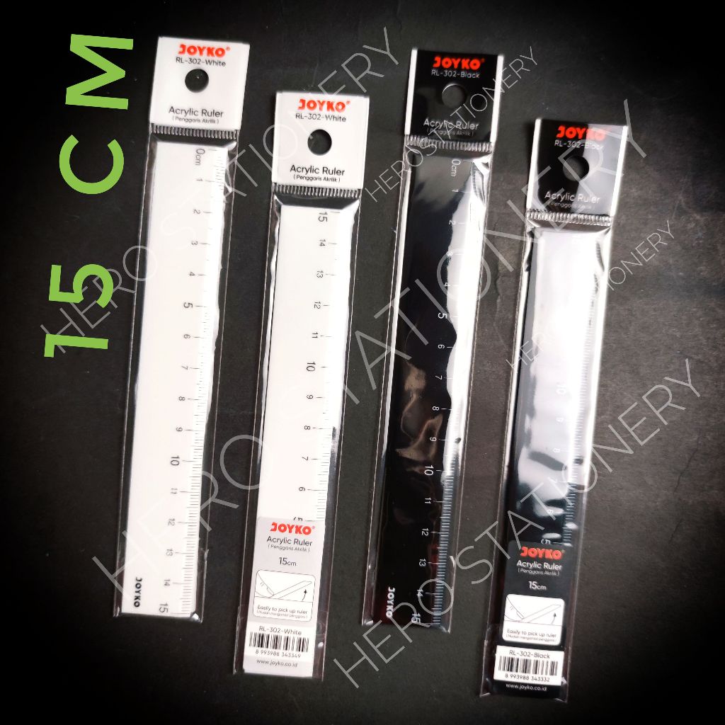 

Penggaris akrilik mistar acrylic ruler joyko 15 cm RL-302