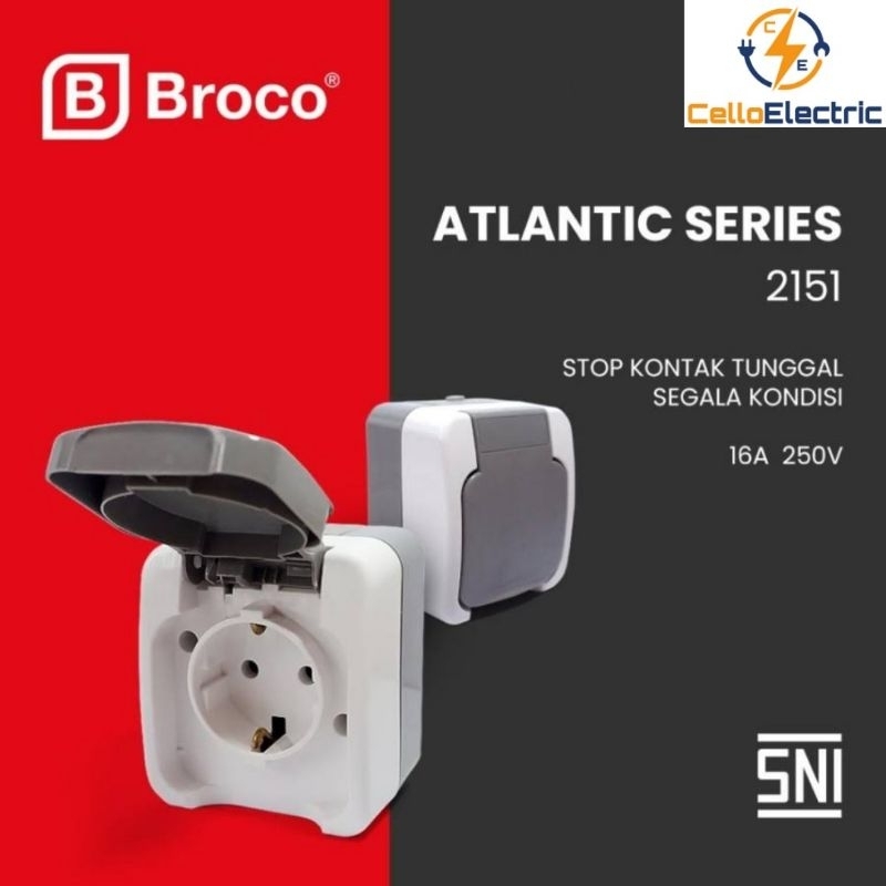 Stop Kontak Broco Atlantic 2151 - StopKontak Listrik Broco Atlantic