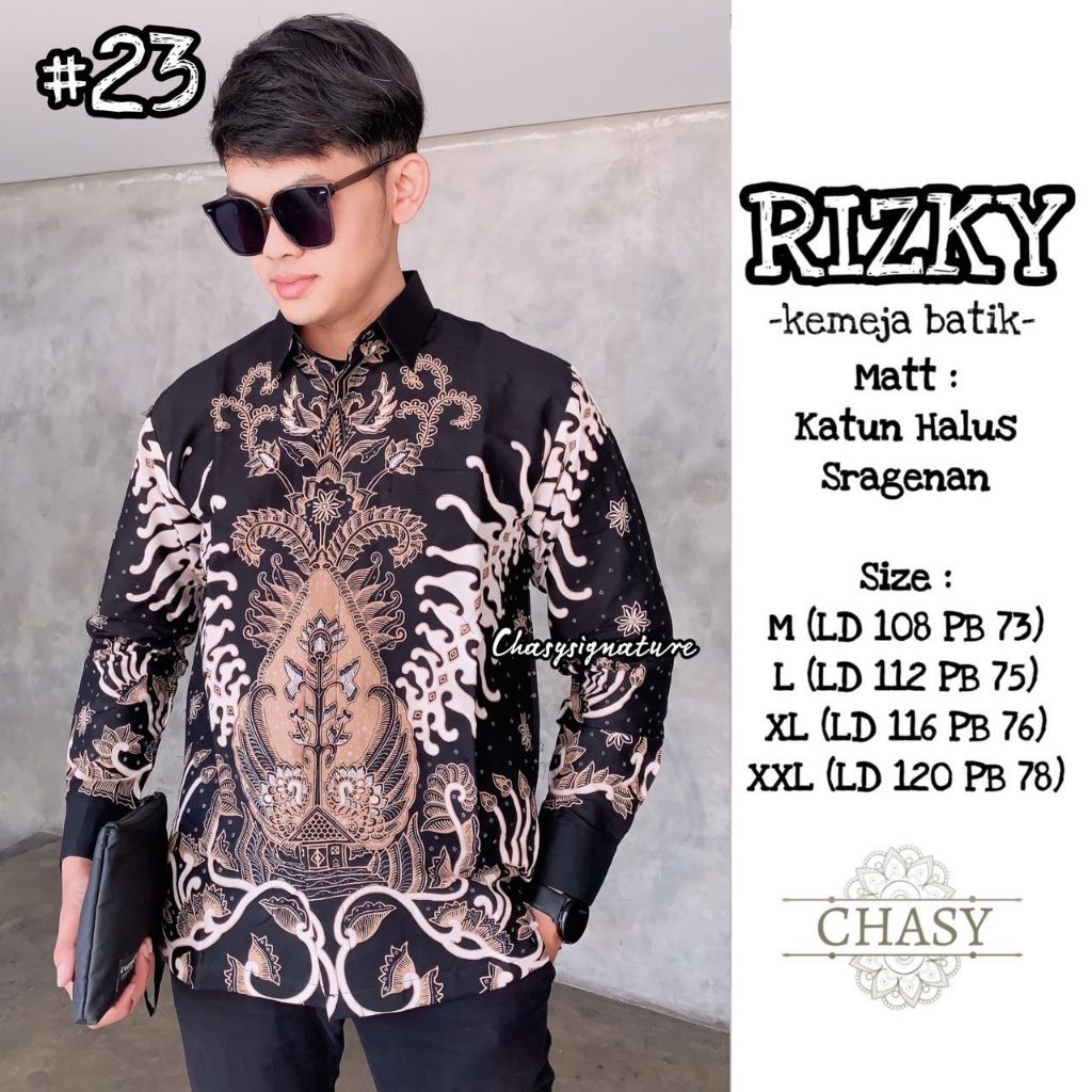Kemeja Batik Solo  by Butik Batik Solo bahan katun kode KEMEJA BATIK LENGAN PANJANG RIZKY HEM BATIK