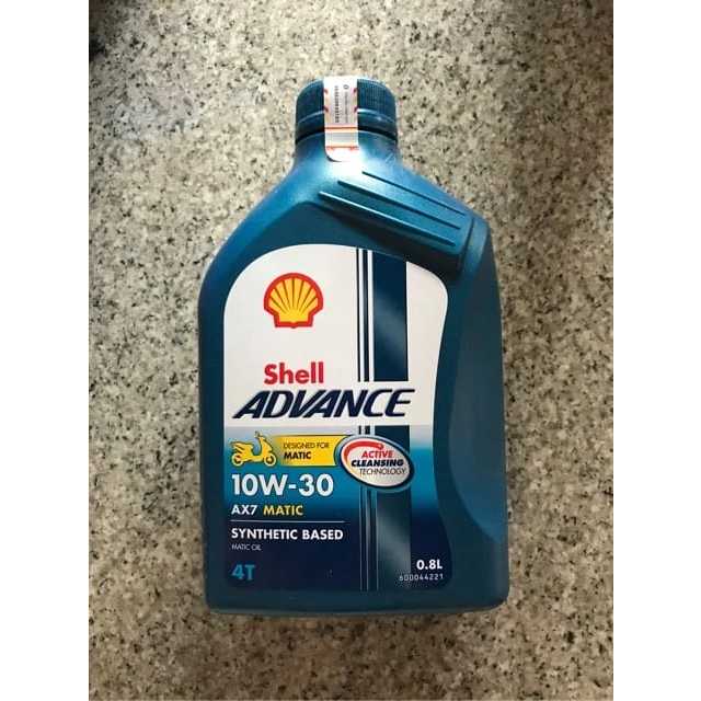 Oli Mesin  SHELL ADVANCE SCOOTER AX7 MATIC [ 10W-30 ] 4T 0,8L 800ml Mesin Sepeda Motor ALL MATIC - B