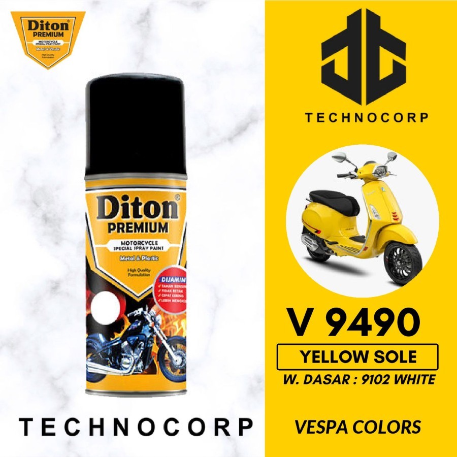 

CAT DITON PREMIUM V 9490 YELLOW SOLE / VESPA KUNING METALLIC
