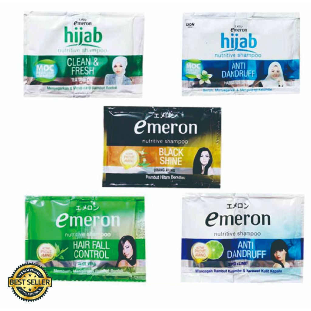 SAMPO EMERON SACHET / 1 RENCENG ISI 12 PCS / SHAMPO EMERON 10ML