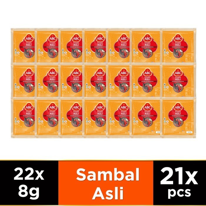 

Saus Sambal Asli 22 X 8 G Multi Pack (21 Pcs)