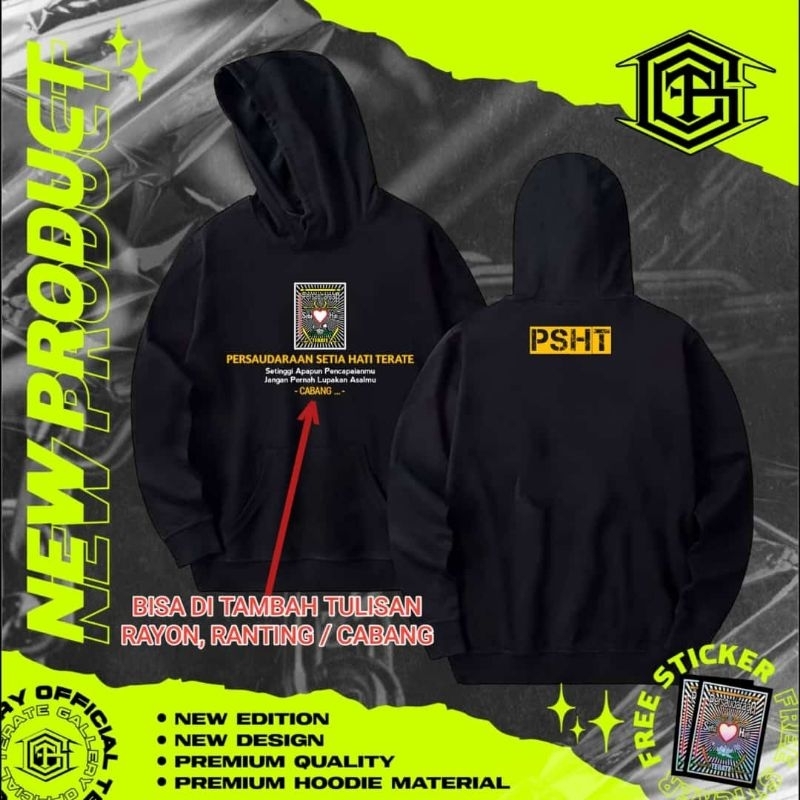 HOODIE PSHT KEKINIAN // HOODIE DISTRO PSHT // HOODIE PSHT TAMBAH NAMA // HOODIE PREMIUM