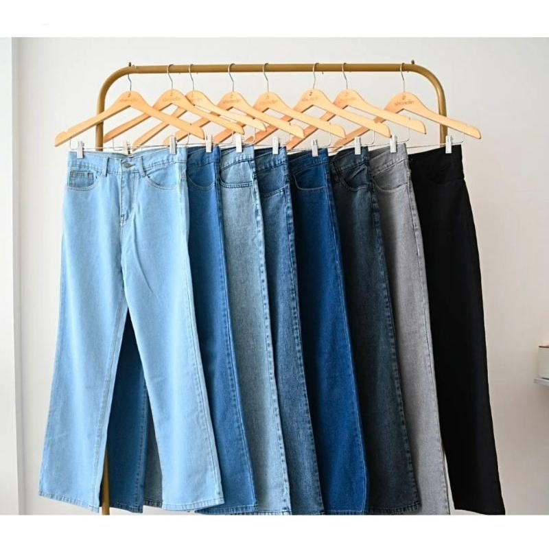CELANA JEANS PANJANG WANITA / CELANA PANJANG JEANS BASIC REMAJA PEREMPUAN