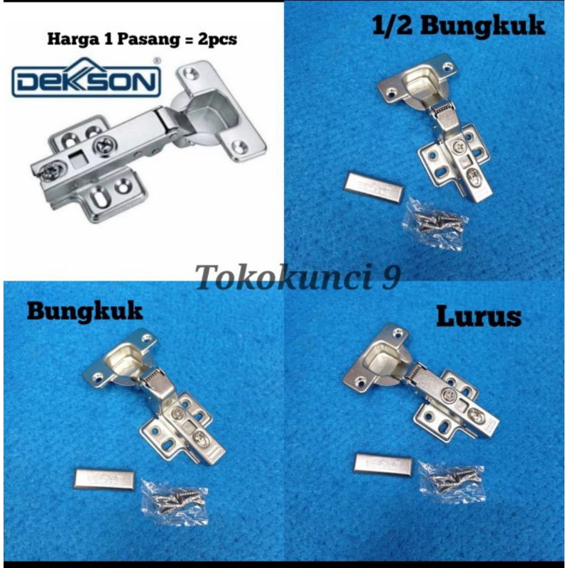 Engsel Slow motion Dekson / Engsel Sendok Lurus Full Bungkuk Dekson