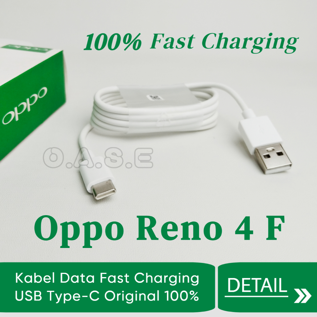 Kabel Data Oppo Reno 4 F USB Type C Fast Charging Original