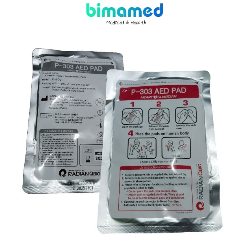 Pads Aed Heart Guardian HR 501 / Aed Pads P-301 Heart Guardian