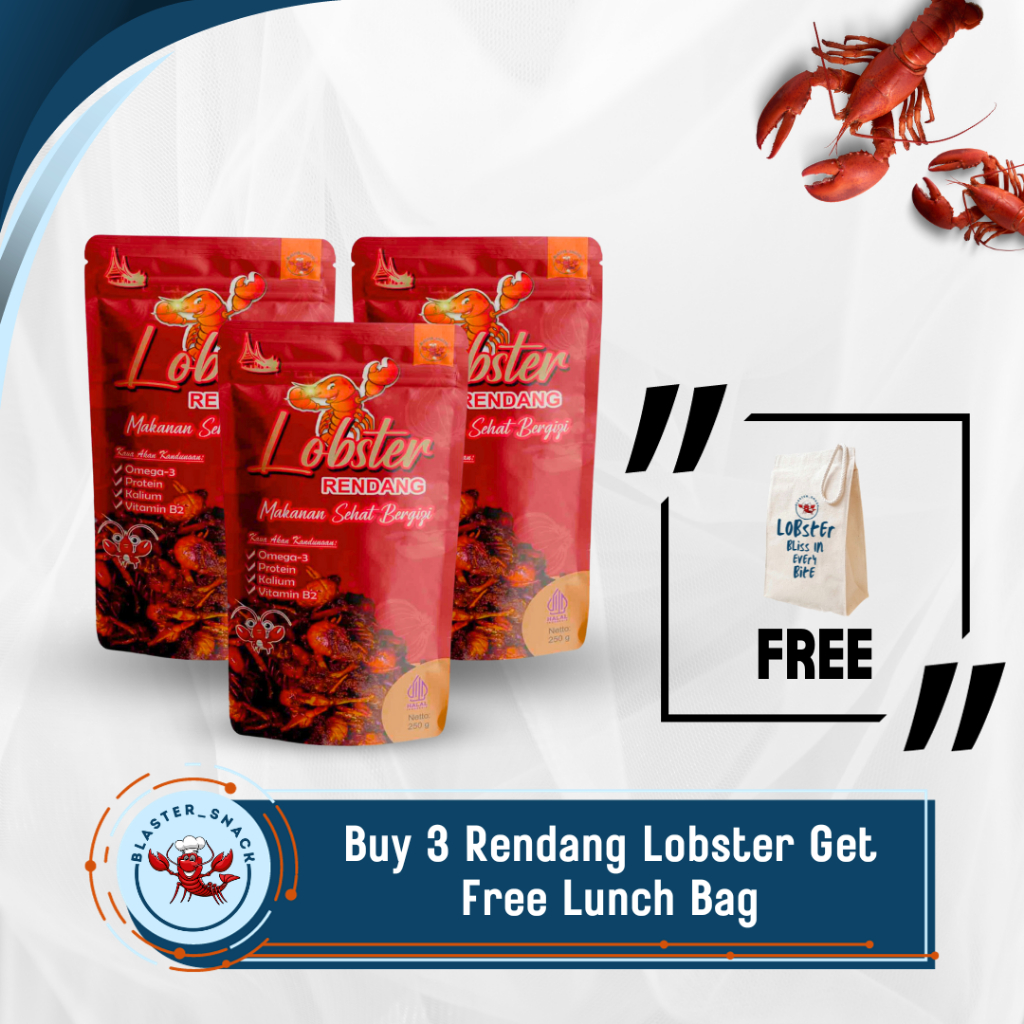 

[Free Lunch Bag] Rendang Lobster Isi 3 pcs Siap Saji