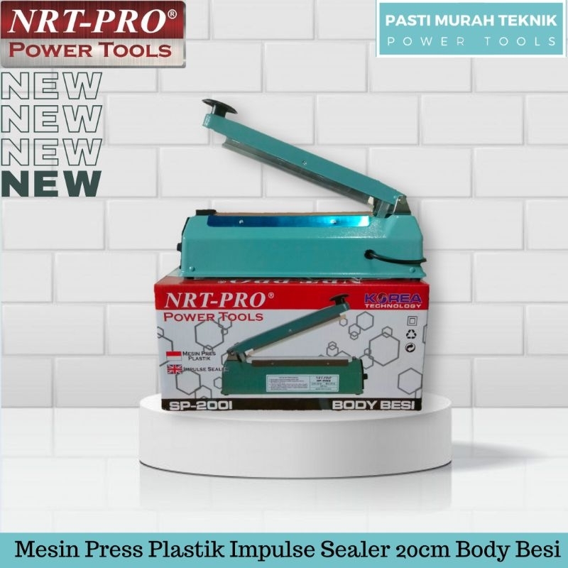 Mesin pres plastik 20cm, 30cm, 40cm bodi plastik dan 20cm bodi besi Impulse sealer NRT-PRO