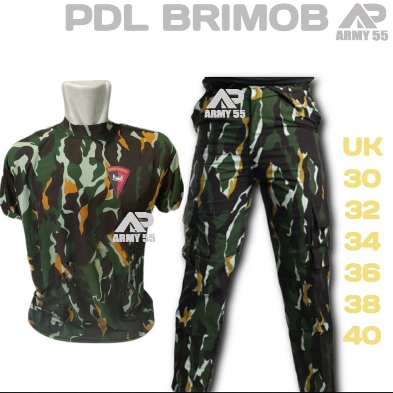 Celana Pdl Brimob Celana Cargo Loreng Kaos brimob