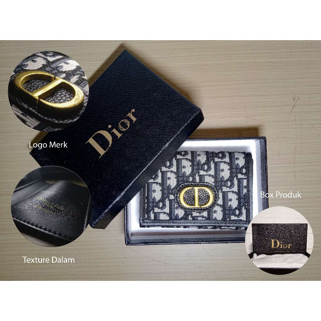 Christian Dior- Dompet Wanita Simple, Kartu dan Cash, Free Box - Dompet Import