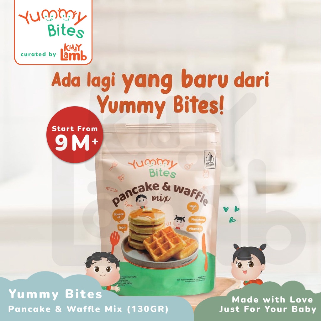Yummy Bites Pancake & Waffle Mix 130gr / Camilan Sereal Bubur Roti Anak Balita Bayi Makanan MPASI An