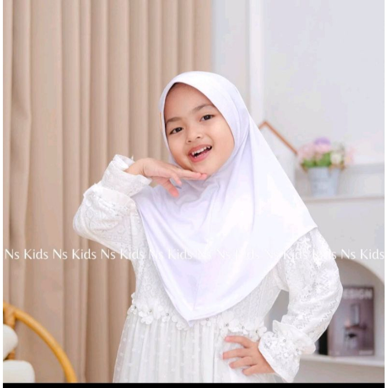 MURAH Hijab Bergo Hamidah Anak Label Akrilik Premium By Wahyu hijab