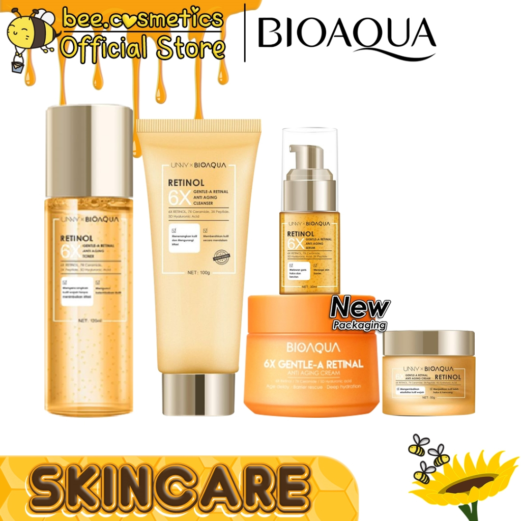 BIOAQUA 6X GENTLE RETINOL SKINCARE SERIES ( CLEANSER / TONER / CREAM / SERUM )
