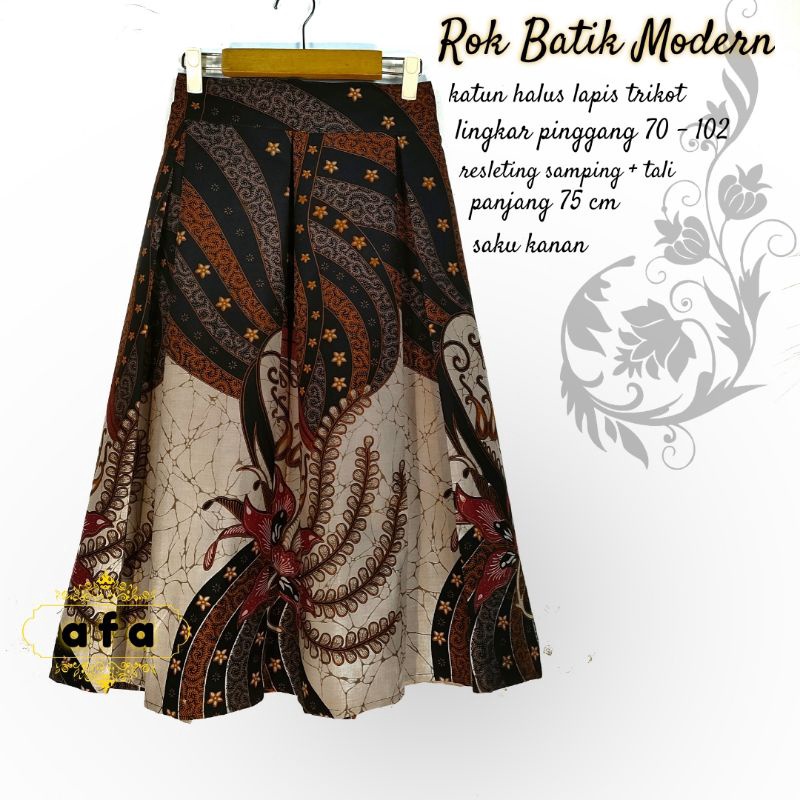 Terbaik ROK BATIK MODERN LAPIS TRIKOT / ROK BATIK 7/8 / BAWAHAN BATIK murah
