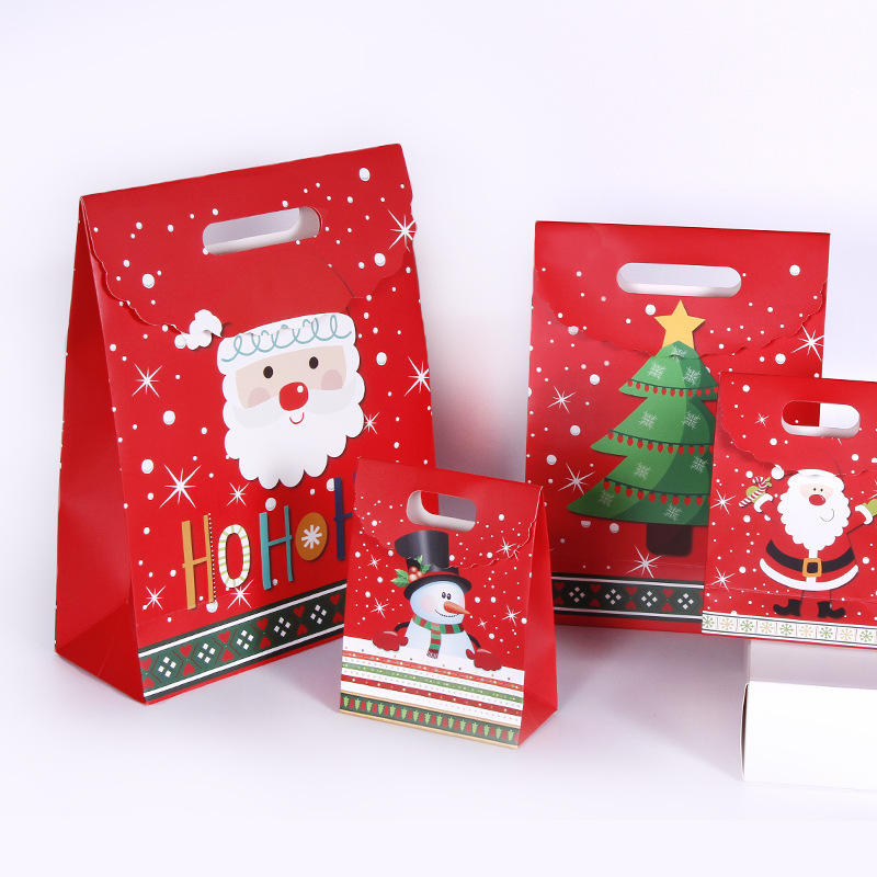 

Paper Bag Lubang Tangan Lebar Tas Kertas Natal Christmas Santa Claus Snowman Tree