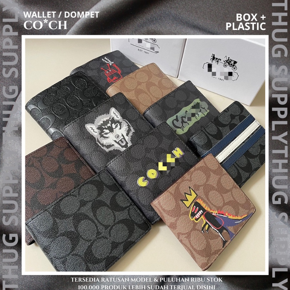 St0k B4nyak COACH WALLET MENS DOMPET PENDEK PRIA WOLF CAMO ARMY EMBOSS PACMAN STRIPE DINO REXY GRAFF