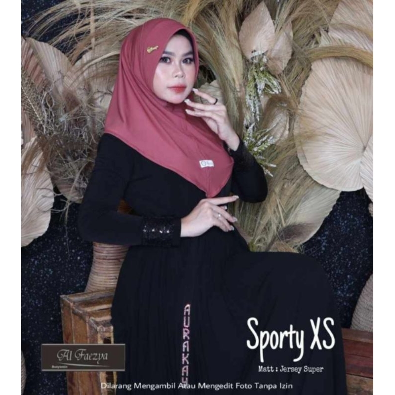 909 JILBAB AL FAEZYA SPORTY XS JERSEY SUPER/HIJAB AF ALFAEZYA ORI BY BUNYAMIN