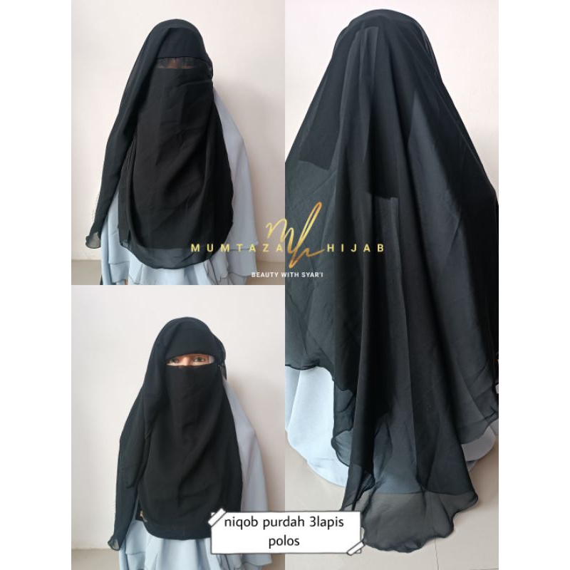 NIQOB PURDAH /3layer / niqob masturoh/ada tutup mata