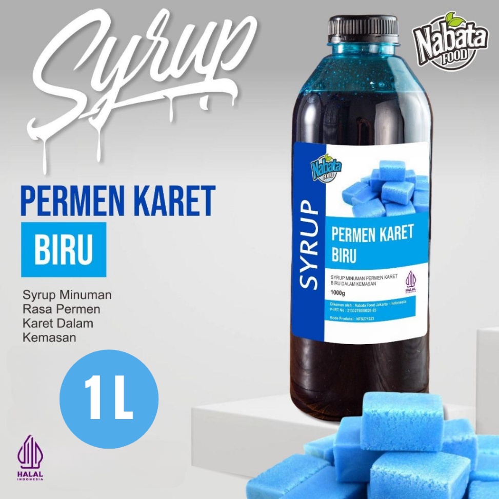 

ZVG9D Sirup Permen Karet Biru Syrup Bubblegum 83