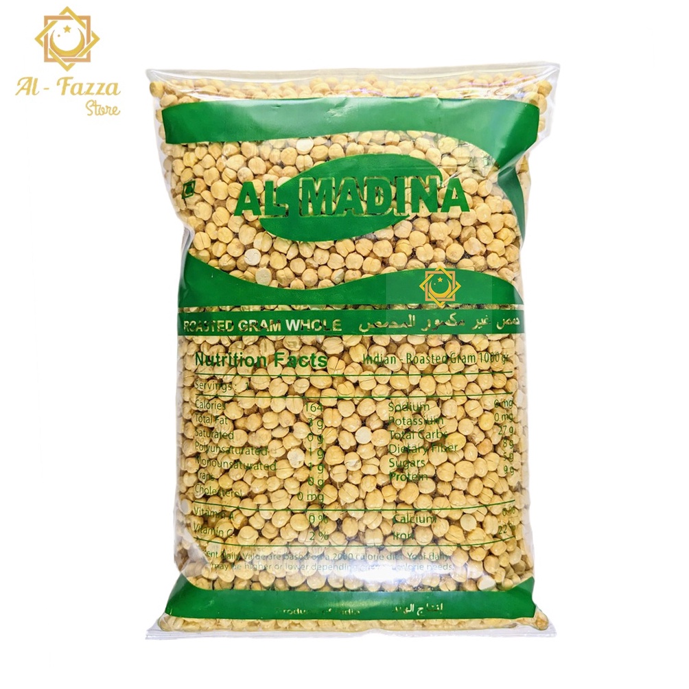 

OQ43RJ56 Kacang Arab Al Madina Original 1 kg - Kacang Arab Oleh-oleh Haji & Umroh - Roasted Chickpea 100