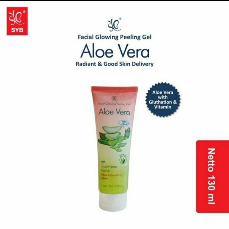 SYB PEELING FACIAL GLOWING GEL ALOE VERA SCRUB WAJAH
