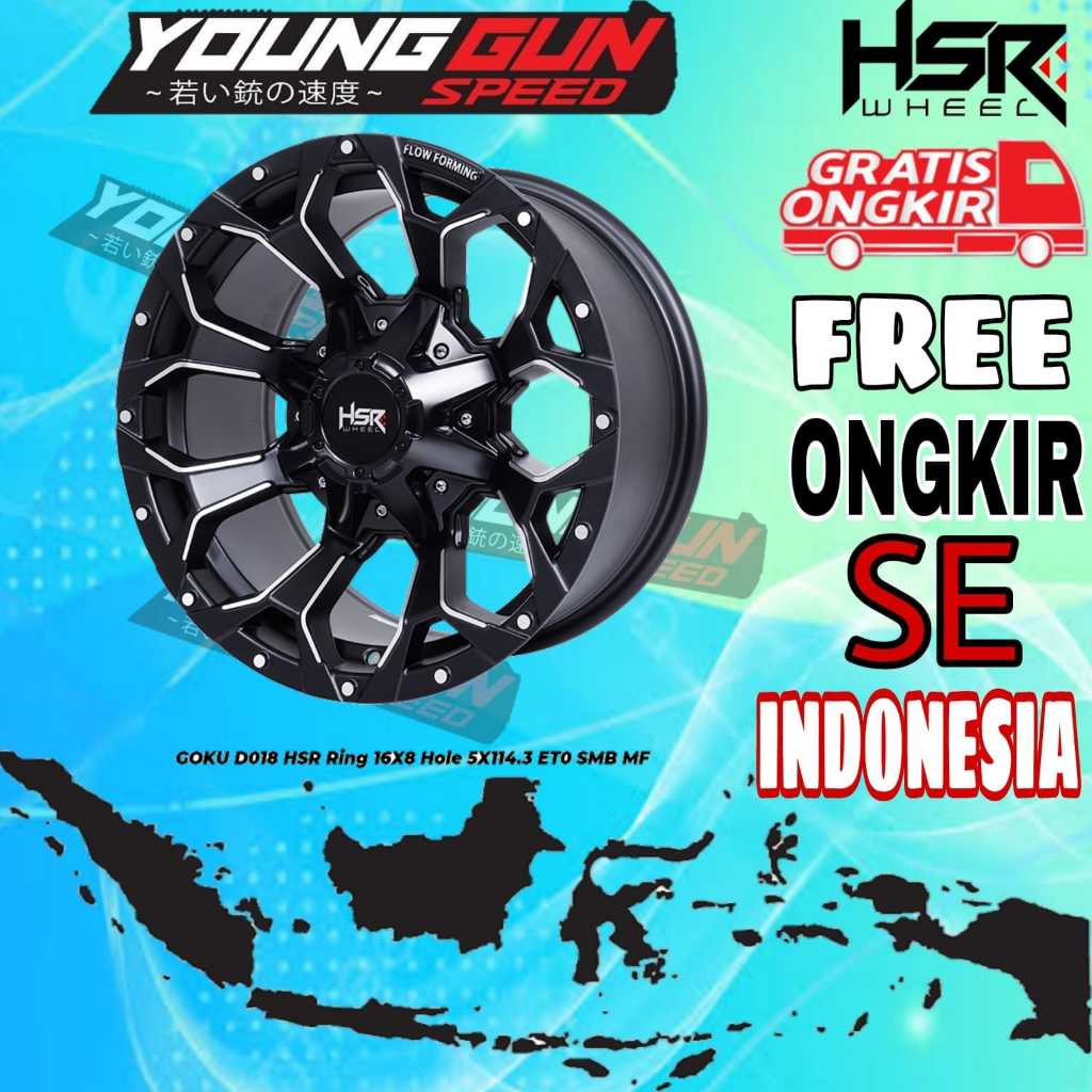 Velg Mobil Ring 16 HSR GOKU Velg Offroad R16 Xpander Terios Rush Ertiga Xtrail Captiva Dll