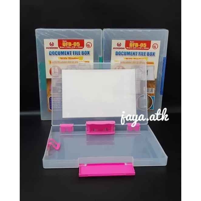 Import ✨Terbaik✨ MAP PLASTIK DOKUMEN TENTENG FOLIO F4 FILE CASE DOCUMENT FILE BOX DFB-005 HARD CASE 