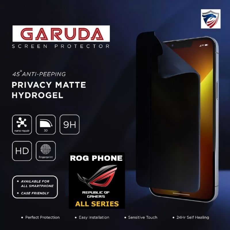 Anti Gores Hydrogel Screen Protector Anti Spy Privacy Matte Rog Phone 2/Rog Phone 3 /Rog Phone 4/Rog