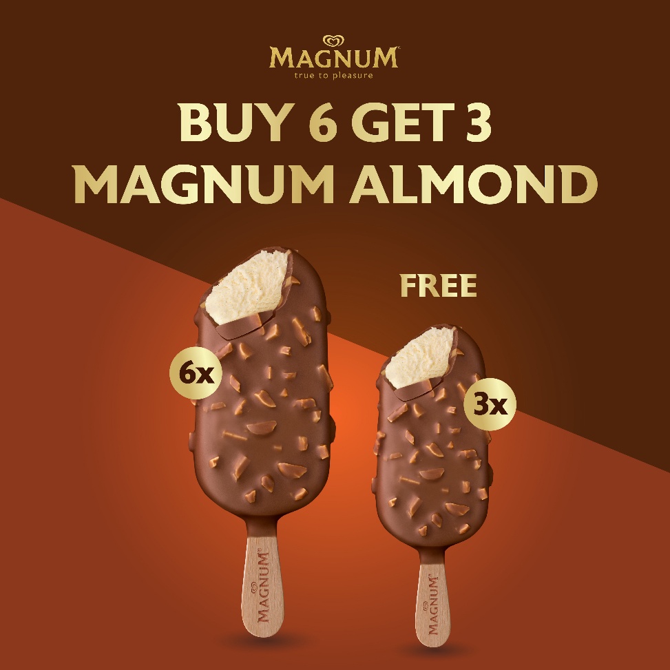 

TDND1188 Terlaku.../ Buy 6 Get 3 Magnum Almond - Es Krim/Ice Cream Wall's