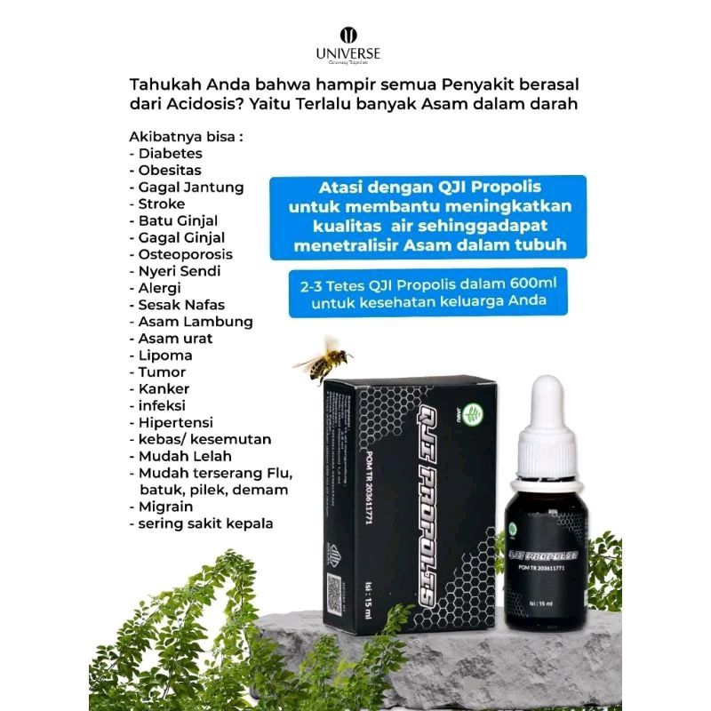 QJI PROPOLIS I Mengendalikan Tekanan Darah, Mengontrol Kadar Gula, Kolesterol dan Asam Urat