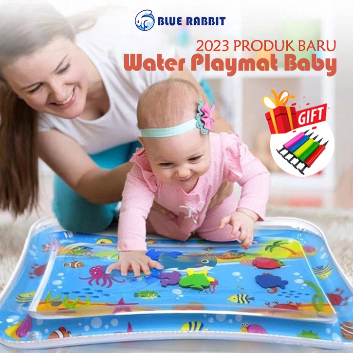 TERBARU BlueRabbit Water Playmat Baby Matras Air Bayi Mainan Edukasi Tummy Time Mainan Bayi Mainan S