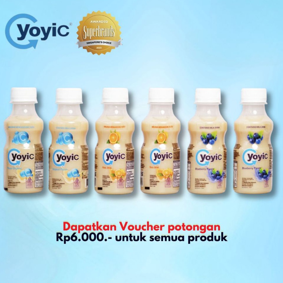 

WXWM1173 Dijamin Ori 6 Botol YoyiC Minuman Susu Fermentasi Rasa Original, Jeruk, Blueberry 130 ML*6