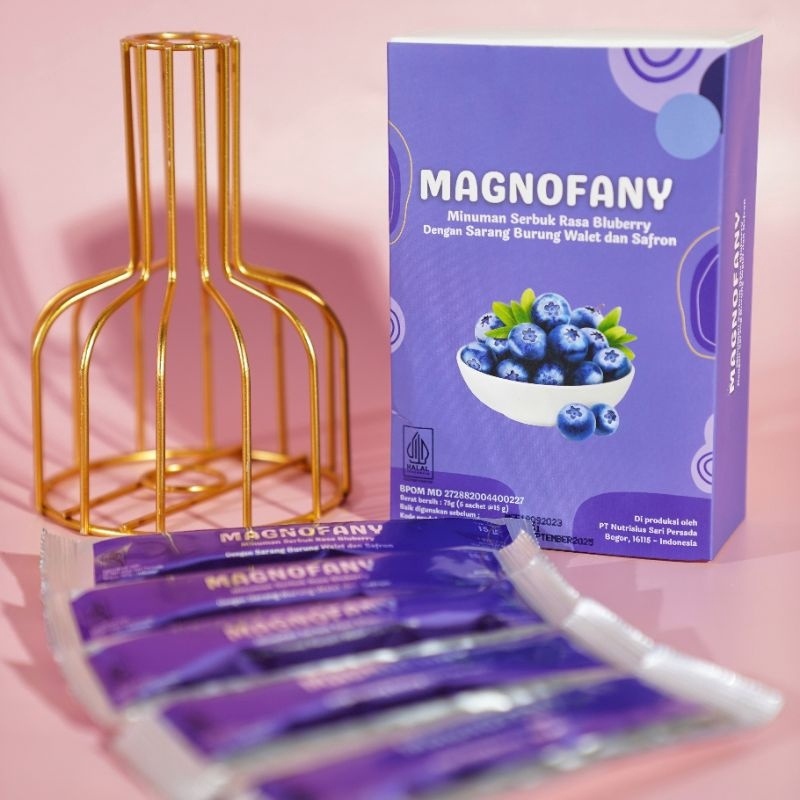 

✨TERBARU✨ Magnofany Collagen Drink with Birdbest dan Saffron | Minuman kolagen glutathione rasa blueberry murah