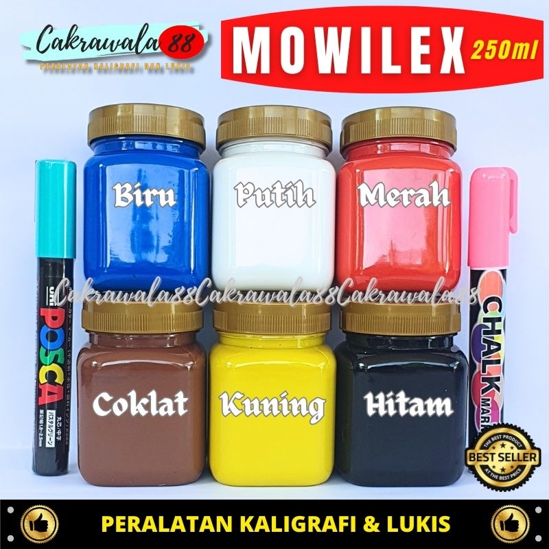 

(banting harga) Cat MOWILEX 250ml Tidak Dicampur Air Sama Sekali/Cat lukis/Cat Akrilik