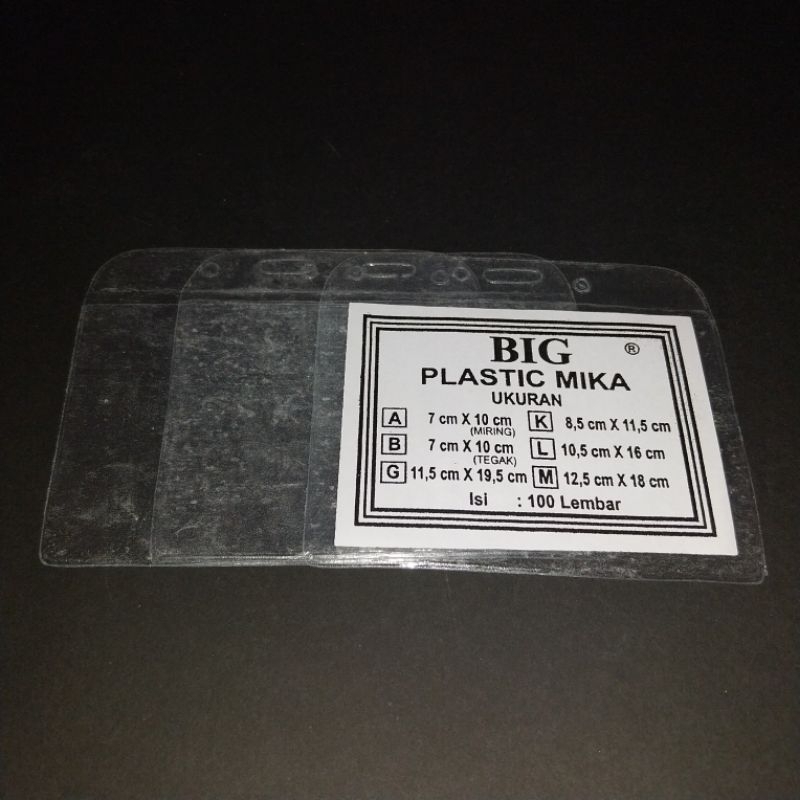 (1 pack) Eblek / Id Card Mika Big Tidur Isi 100