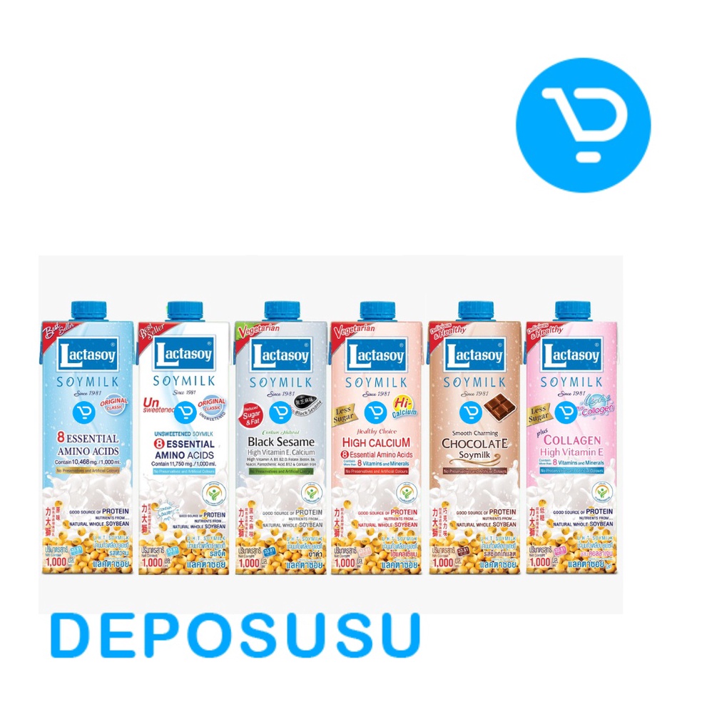 

HT0SZ LACTASOY Laktasoy Soymilk Susu Soya 1 LITER ←Seller