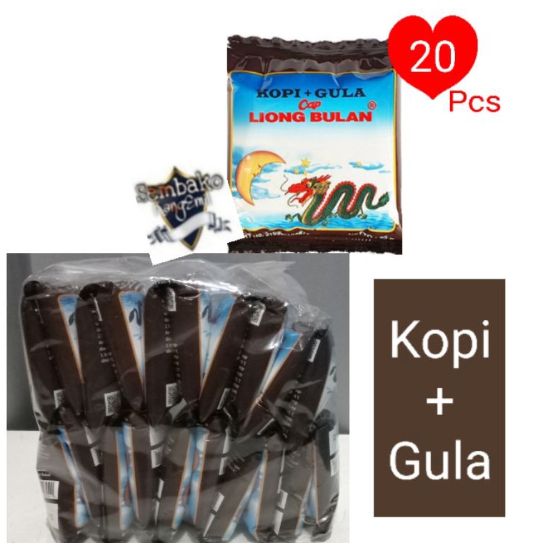 

Grosir** Kopi Cap Liong Bulan Plus Gula Isi 20Pcs @28gram c6qlg