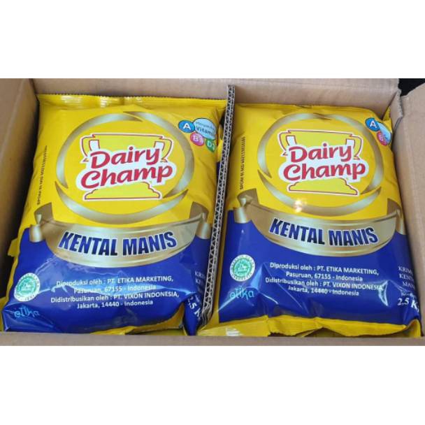 

40 Dairy Champ Bantal 2,5 kg SKM Susu kental Manis 1 CRT 62